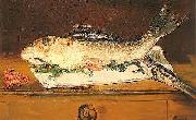 Still-life, Salmon, Pike and Shrimps Edouard Manet